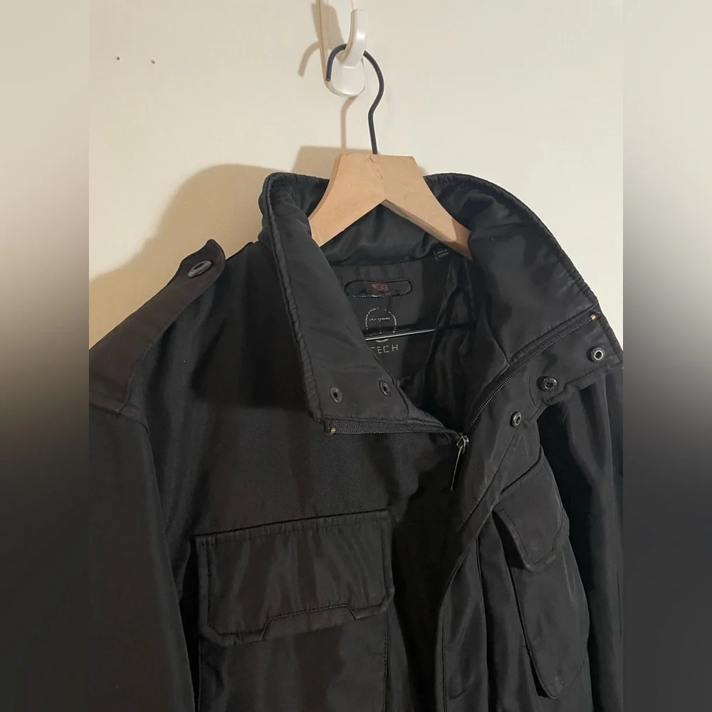 Tumi Tech Black Lightweight Field Jacket Military Style Utility Coat Mens Medium